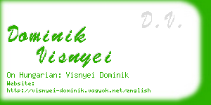 dominik visnyei business card